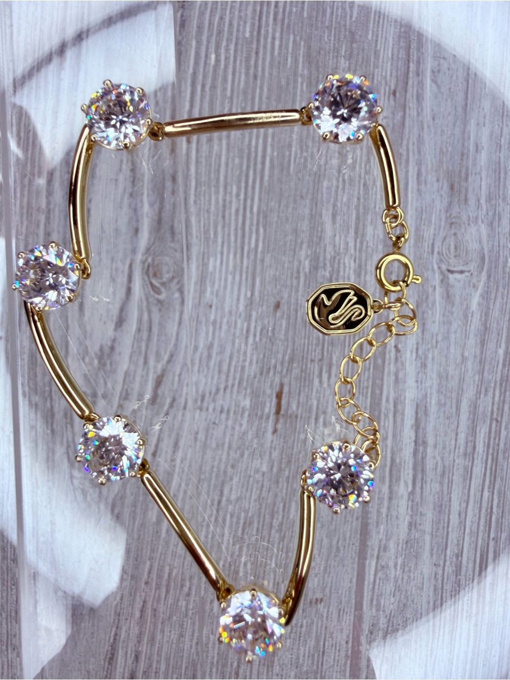 Swarovski Constella bracelet white gold plated bracelet with stones shiney